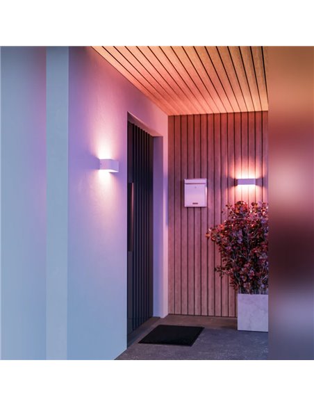 Aplique LED-Außenleuchte SANIA-Z Weiß RGB+CCT 2700-6500K 1180lm IP55 Smart Zigbee Regulierbar