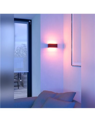 Aplique LED-Außenleuchte SANIA-Z Negro 10W RGB+CCT 1180lm IP55 Smart Regulable