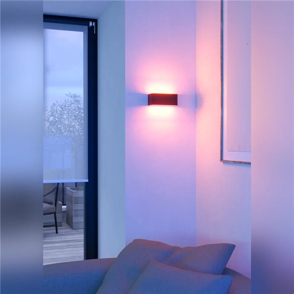 Aplique LED Exterior SANIA-Z Preto 10W RGB+CCT 1180lm IP55 Smart Regable