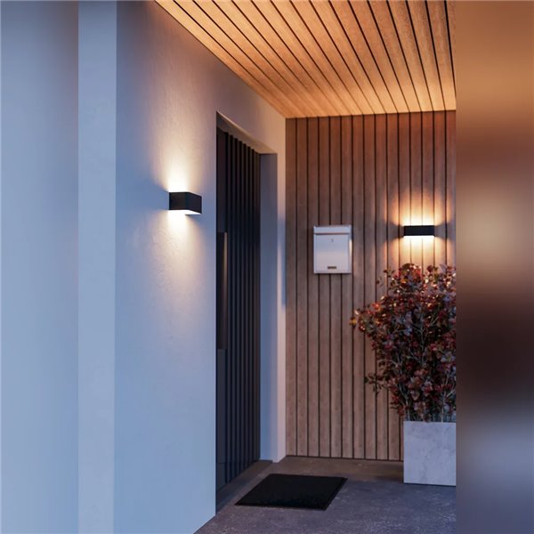 Aplique LED-Außenleuchte SANIA-Z Negro 10W RGB+CCT 1180lm IP55 Smart Regulable
