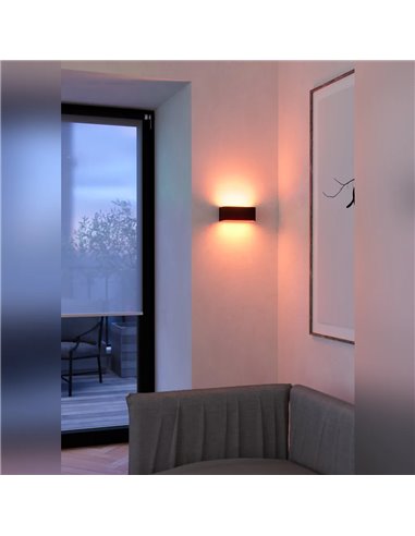 Aplique LED-Außenleuchte SANIA-Z Negro 10W RGB+CCT 1180lm IP55 Smart Regulable