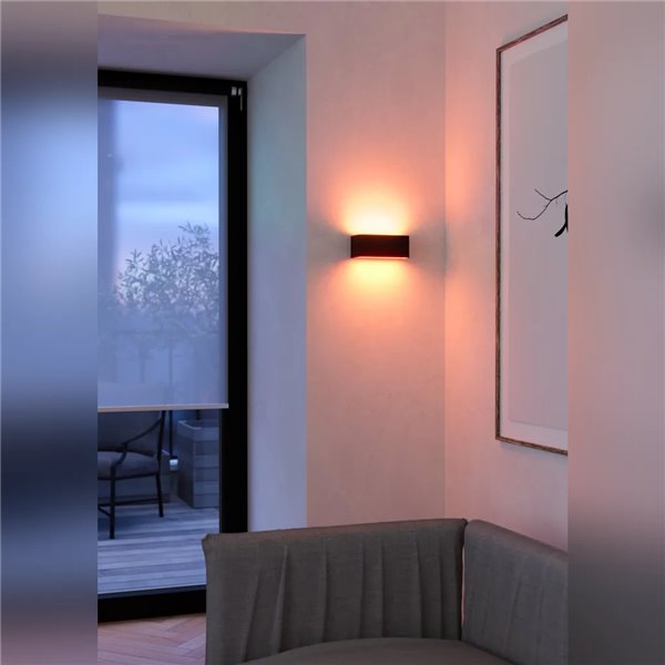 Aplique LED-Außenleuchte SANIA-Z Negro 10W RGB+CCT 1180lm IP55 Smart Regulable