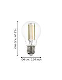 Bombilla LED Smart E27 EGLO CONNECT.Z A60 Transparente 6W 2700-6500K 806lm