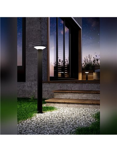 RIGOSA Schwarze LED-Außenleuchte 10W 3000K 1100lm IP44