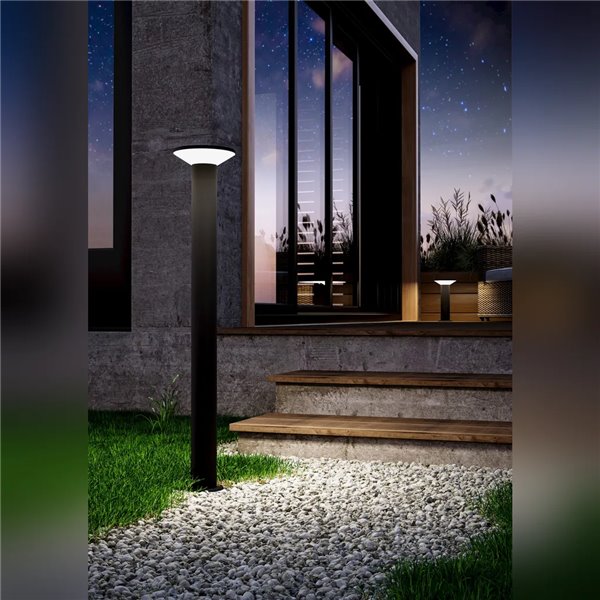 RIGOSA Schwarze LED-Außenstrahlerleuchte 100 cm 10 W 3000 K 1100 lm IP44