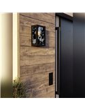 ALAMONTE SMOKE Schwarze E27 IP44 Außenwandleuchte mit Rauchglas (nicht im Lieferumfang enthalten)