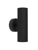 Applique murale extérieure TOMELLOSO, noire et transparente, 2 x GU10, IP44