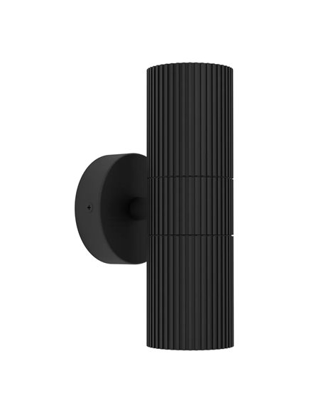 TOMELLOSO Außenwandleuchte, Schwarz und Transparent, 2xGU10, IP44