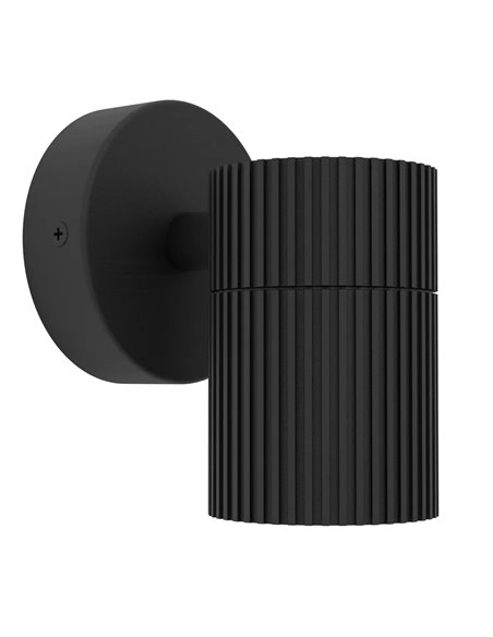 Luminária de parede externa TOMELLOSO preta GU10 28W IP44 (não incluída)