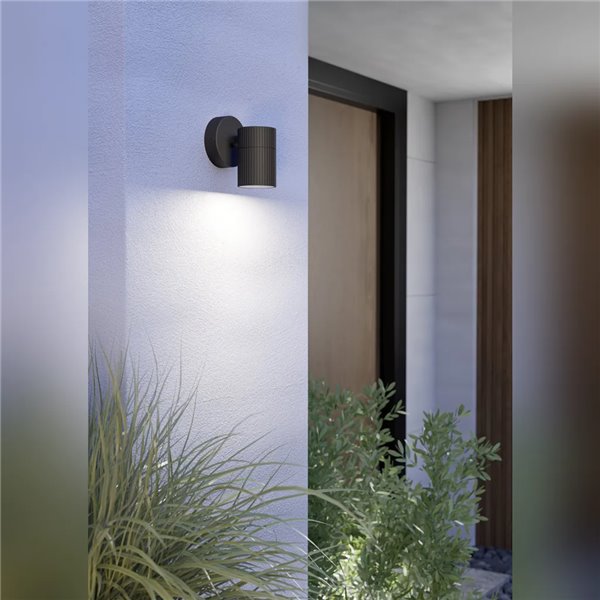 Aplique Exterior TOMELLOSO Negro GU10 28W IP44 (No Incl.)