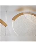 OASIS 80W Gold LED-Pendelleuchte mit 6 Leuchten, 3000K dimmbar, TRIAC, 2790Lm