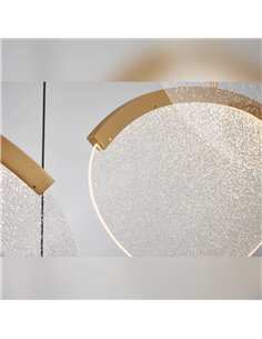 Luminária pendente LED OASIS 80W dourada com 6 lâmpadas, 3000K, dimerizável, TRIAC, 2790 lúmens 2