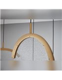 OASIS 80W Gold LED-Pendelleuchte mit 6 Leuchten, 3000K dimmbar, TRIAC, 2790Lm