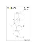 OASIS 80W Gold LED-Pendelleuchte mit 6 Leuchten, 3000K dimmbar, TRIAC, 2790Lm