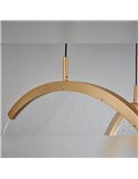 OASIS 65W Gold LED-Pendelleuchte mit 5 Leuchten, 3000K dimmbar, TRIAC, 2270Lm