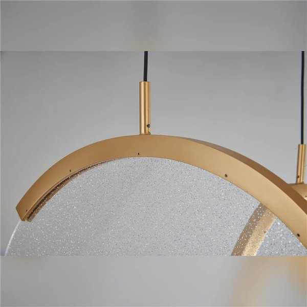 OASIS 65W Gold LED-Pendelleuchte mit 5 Leuchten, 3000K dimmbar, TRIAC, 2270Lm