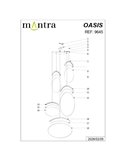 OASIS 65W Gold LED-Pendelleuchte mit 5 Leuchten, 3000K dimmbar, TRIAC, 2270Lm