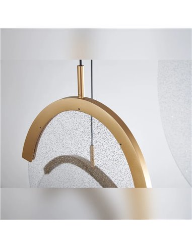 OASIS 54W Gold LED-Pendelleuchte mit 4 Leuchten, 3000K dimmbar, TRIAC, 1890Lm