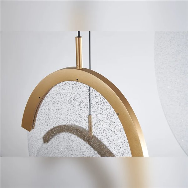 Suspension LED OASIS 54W dorée à 4 ampoules, 3000K, dimmable TRIAC, 1890 lm