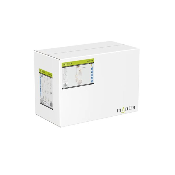 OASIS 54W Gold LED-Pendelleuchte mit 4 Leuchten, 3000K dimmbar, TRIAC, 1890Lm