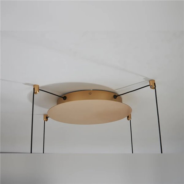 OASIS 54W Gold LED-Pendelleuchte mit 4 Leuchten, 3000K dimmbar, TRIAC, 1890Lm