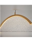 OASIS 54W Gold LED-Pendelleuchte mit 4 Leuchten, 3000K dimmbar, TRIAC, 1890Lm
