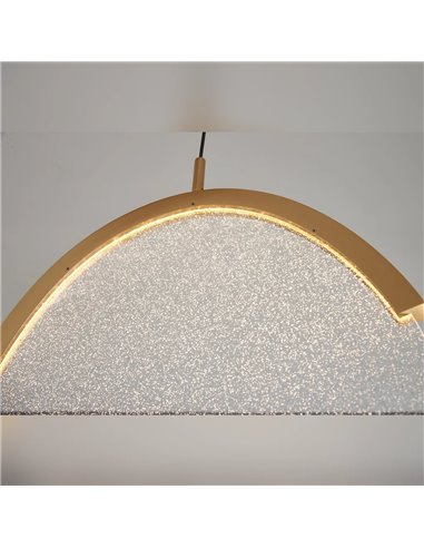 OASIS 54W Gold LED-Pendelleuchte mit 4 Leuchten, 3000K dimmbar, TRIAC, 1890Lm