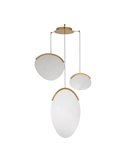 OASIS 40W Gold LED-Pendelleuchte mit 3 Leuchten, 3000K dimmbar, TRIAC, 1400Lm