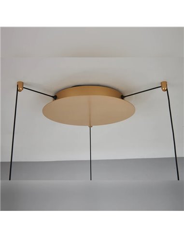 OASIS 40W Gold LED-Pendelleuchte mit 3 Leuchten, 3000K dimmbar, TRIAC, 1400Lm