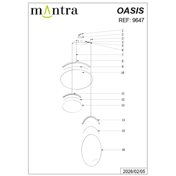 Luminária pendente LED OASIS 40W dourada com 3 lâmpadas, 3000K, dimerizável, TRIAC, 1400 lúmens.