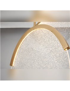Luminária pendente LED OASIS 40W dourada com 3 lâmpadas, 3000K, dimerizável, TRIAC, 1400 lúmens. 2