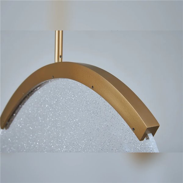 OASIS 12W Gold Ovale LED-Pendelleuchte, Ø39 cm, 3000K Dimmbar TRIAC, 420Lm