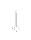 OASIS 12W Gold Ovale LED-Pendelleuchte, Ø39 cm, 3000K Dimmbar TRIAC, 420Lm