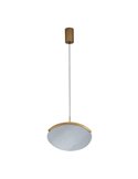 Suspension LED ovale dorée OASIS 12 W, Ø 39 cm, 3000 K, dimmable TRIAC, 420 lm