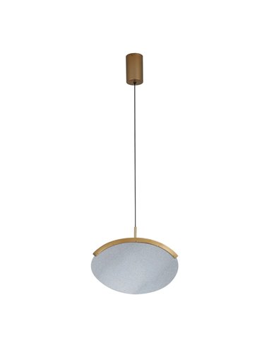 OASIS 12W Gold Ovale LED-Pendelleuchte, Ø39 cm, 3000K Dimmbar TRIAC, 420Lm