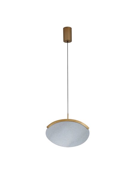 OASIS 12W Gold Ovale LED-Pendelleuchte, Ø39 cm, 3000K Dimmbar TRIAC, 420Lm