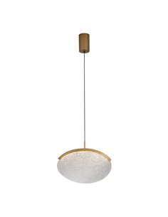 Suspension LED ovale dorée OASIS 12 W, Ø 39 cm, 3000 K, dimmable TRIAC, 420 lm