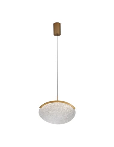 OASIS 12W Gold Ovale LED-Pendelleuchte, Ø39 cm, 3000K Dimmbar TRIAC, 420Lm