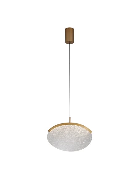 OASIS 12W Gold Ovale LED-Pendelleuchte, Ø39 cm, 3000K Dimmbar TRIAC, 420Lm