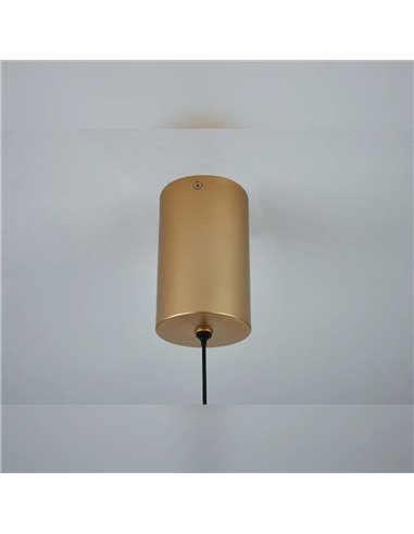 Colgante ovalado LED 12W dorado OASIS Ø39 cm, 3000K regulable TRIAC 420Lm