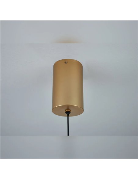 OASIS 12W Gold Ovale LED-Pendelleuchte, Ø39 cm, 3000K Dimmbar TRIAC, 420Lm