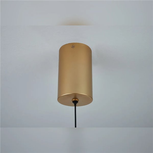 Colgante ovalado LED 12W dorado OASIS Ø39 cm, 3000K regulable TRIAC 420Lm