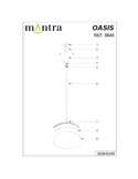 OASIS 12W Gold Ovale LED-Pendelleuchte, Ø39 cm, 3000K Dimmbar TRIAC, 420Lm