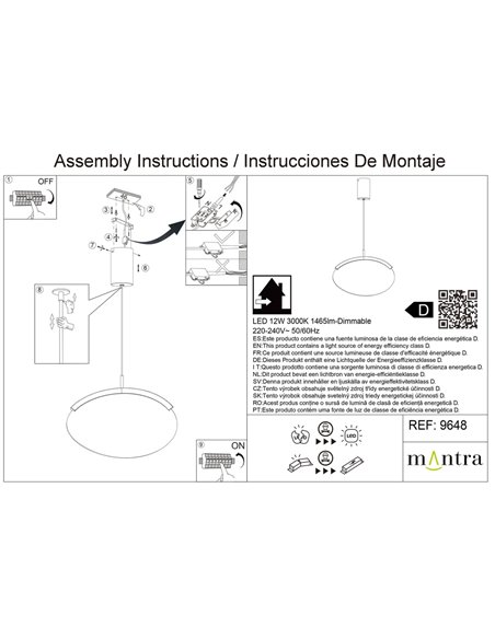 Colgante ovalado LED 12W dorado OASIS Ø39 cm, 3000K regulable TRIAC 420Lm