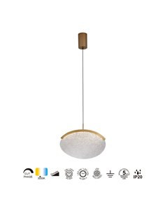 OASIS 12W Gold Ovale LED-Pendelleuchte, Ø39 cm, 3000K Dimmbar TRIAC, 420Lm 2