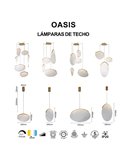 OASIS 12W Gold Ovale LED-Pendelleuchte, Ø39 cm, 3000K Dimmbar TRIAC, 420Lm