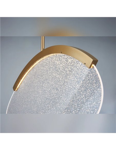 OASIS 12W Gold Ovale LED-Pendelleuchte, Ø39 cm, 3000K Dimmbar TRIAC, 420Lm