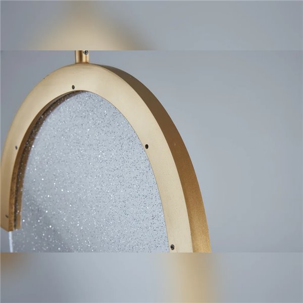 Suspension allongée LED OASIS 12 W dorée, Ø 24,5 cm, 3000 K, dimmable TRIAC, 420 lm