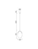 OASIS 12W Gold LED-Pendelleuchte, länglich, Ø24,5 cm, 3000K dimmbar (TRIAC), 420 lm