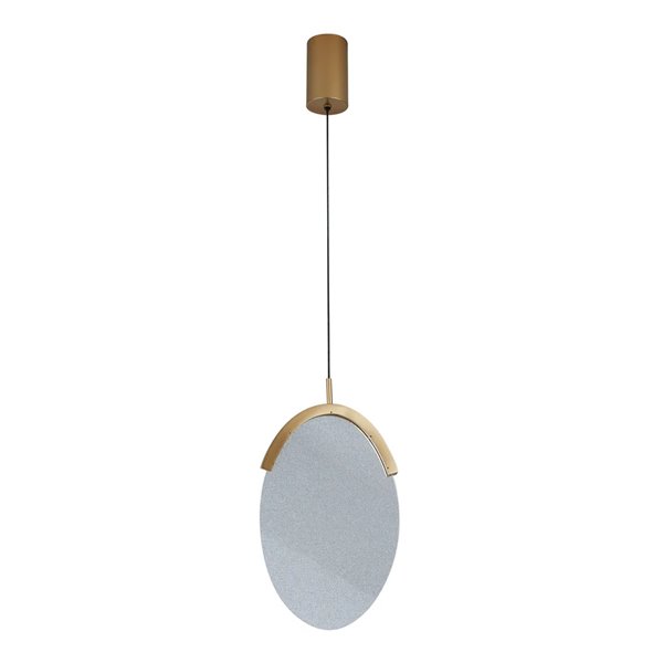 Suspension allongée LED OASIS 12 W dorée, Ø 24,5 cm, 3000 K, dimmable TRIAC, 420 lm